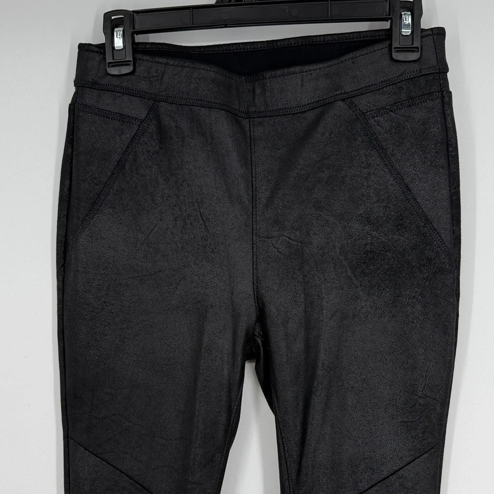 Free People Midnight vegan suede skinny leggings in black size 6